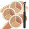 Concealer,Tri-Color Concealer Make Up,Full Cover Concealer Palette,Corrects Dark Circles Red Marks Scars (3PCS, 9g)