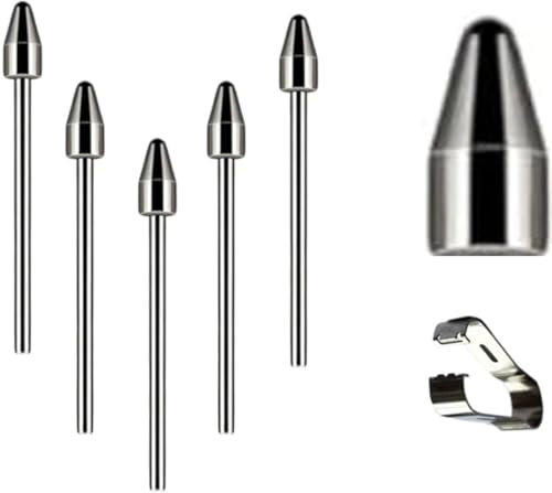 JMBTQ Lot de 5 pointes métalliques de rechange pour Samsung Galaxy Tab S6/S6 Lite/S7/S7FE/S8/S8Ultra/S9/S9Plus/S9Ultra/S10/S10Plus/S10Ultra Stylus S Pen (pointes métalliques)