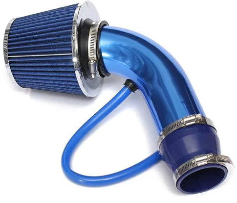VTANOK Kit di filtri aspirazione dell'Aria Fredda, per BMW Serie 3 328i E46 316i E46 318i E46 320d E46 330i E46 330d SE 76 mm Filtro a Cono con Tubo in Lega Alluminio Motore Automobili,A