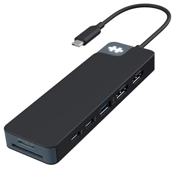 HyperDrive Flex 9-in-1 USBC Docking Station Dual Monitor HDMI Hub — 2 HDMI 4K60Hz, 100W PD USB-C, 2 USB C 5Gbps, USB-A, SD/microSD, Audio Jack — Blue