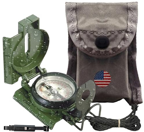 Olive Drab Cammenga Genuine Military Lensatic Phosphorescent Compass by Cammenga