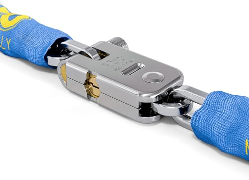 Viro | Morso, Catena con Lucchetto Bici, Asta Anti-strappo e Antitaglio, Catena Semiquadra Lunghezza 120 cm, sezione 5,7 mm