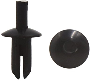 sourcing map 20 Stücke 5mm Durchmesser Loch Kunststoffnieten Spritzschutz Befestigungsclips Schwarz