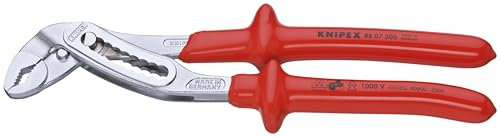 KNIPEX Tools - Alligator Water Pump Pliers, Chrome, 1000V Insulated (8807300)