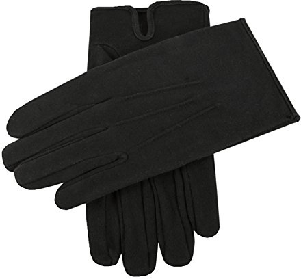 Dents Mens Savoy Cotton Gloves - Black - Medium
