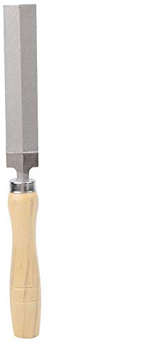 Lima diamantata piatta multiuso in acciaio al carbonio con manico in legno per la lavorazione del legno utensili giardino (4 in)