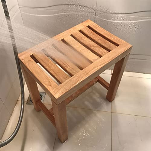 Banc De Douche En Teck De Luxe, Sièges De Douche Étanche En Bois, Siège De Bain De Douche, Enfants, Petite Chaise En Bois, Tabouret De Médecine Âgées Soutien For La Salle De Bain For Une Femme Enceint