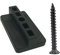 Lot de 100 clips composites pour terrasse - 6 mm - Clips en T WPC - Fixations en plastique WPC - Clips de fixation cachés avec vis noires (profondeur de base 7 mm)