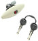 Candado tensor para maletero, cerradura de gas, elipse para autocaravana, barco, 110 mm x 41 mm, color blanco