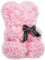 Brandsseller Rosenbär aus Kunstrosen 35x26 cm – handgefertigter Teddybär aus Seidenblumen als Romantisches Geschenk zu Geburtstag, Valentinstag oder Muttertag – auch mit Geschenkbox – Rosa