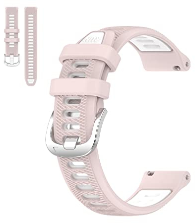 Yoktburu 18mm Armband für Garmin Vivoactive 4s/Venu 3s/Venu 2s, Silikon Armbänder Sport Ersatzarmband Kompatibel mit Garmin Forerunner 255s/265s für Damen Herren