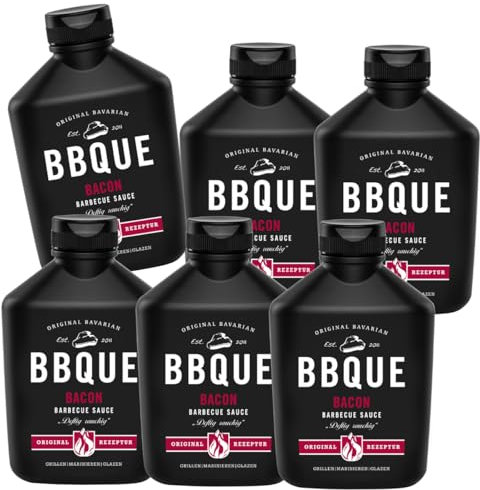 BBQUE - Bayrische Barbecue Sauce Bacon - 6er Pack (6 x 400 ml) - Grillsauce