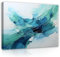 WallArena - Leinwand Bilder - Abstrakt Blau Türkis Grau Kunst - 60x40 cm Leinwandbilder - Bild auf leinwand - Wandbild XXL groß Wandbilder für Wohnzimmer Schlafzimmer Wohnzimmerbilder Modern