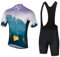 KAISUN Herren Radtrikot Kurzarm Fahrrad Trikot Set Atmungsakti Rennrad Fahrrad Anzüge Radfahren Shorts für Herren mit 9D Gel Gepolstert(Purple,M)