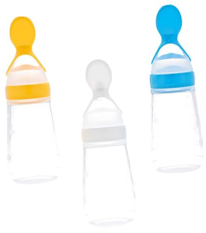 VICASKY 3st Ergänzungsnahrungsflasche Babyflasche Babynahrungszubereiter Löffelflaschen Für Reispaste Silikon Fütterer -squeeze-feeder Futterautomaten Für Babynahrung Kieselgel