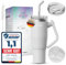 Avaloy auslaufsicher Thermobecher mit Griff und Strohhalm 40 oz Thermobecher Doppelwandiger Edelstahl Vakuum Tumbler für kalt Heiß Kaffeebecher To Go 1,2l Stanley Cup Zubehör (White)