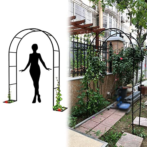 Gartenlaube aus Eisen mit Rosen, mit Stützfüßen, Basis für Kletterpflanzen, ideal für Brautparty-Dekoration, 230 cm H x 200 cm B