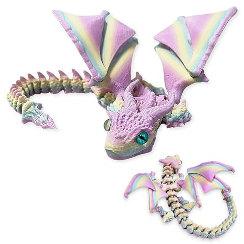 Dragón impreso en 3D con diseño de dragón, arco iris, cristal, decoración del hogar, oficina, juguetes de escritorio para fiesta de cumpleaños