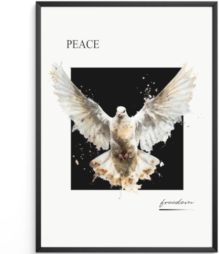 MJ-GRAPHICS® Adler Freiheit Poster Wandbild Friedenssymbol A1 ohne Rahmen