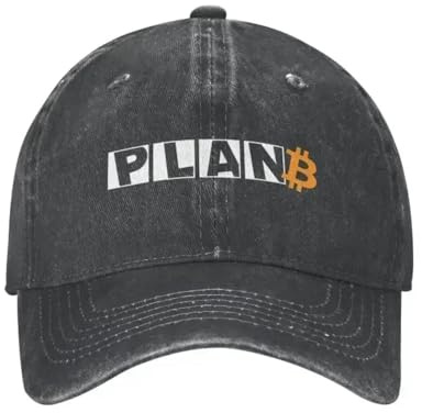 OUAAIECE Cool Cotton Plan B Zeit für Baseballkappe Männer Frauen individuell verstellbare Unisex BTC-Münzen Papa Hut draußen