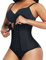 FeelinGirl Waist Trainer Damen Korsage mit 9 Stahlknochen Korsett Waist Cincher Latex Taillenmieder Unterbrust Shaper Body Bauchweg Corsage mit 3 Reihen Haken Schwarz XS