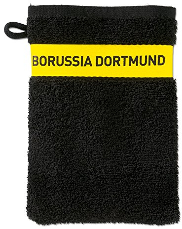 Borussia Dortmund BVB-Waschhandschuh (15x21cm), Schwarz/gelb
