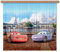 AG Design Disney Cars Polyester Vorhänge Autos Kinderzimmer 180 x 160 cm Gardinen 2 Teil | FCSXL 4325