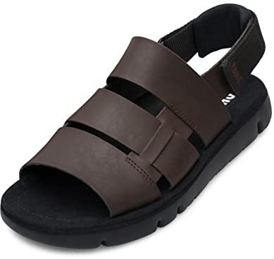 Camper Men's Oruga K100470 Sandal, Dark Brown, 12 UK