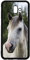 Coque pour Samsung Galaxy J6 Plus / J6 Prime Coque Cheval Blanc - tête de Cheval - Coque Noire TPU Souple