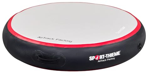 Sport-Thieme AirSpot Carbon | Leicht zu transportieren, Outdoor- und Indoor-Nutzung | Vinyl | Schwarz-Rot | Ab 6 Jahren | Training | Platzsparend verstaubar