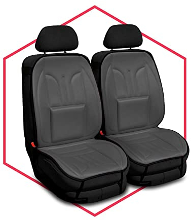 Saferide Autositzbezüge Universal Sitzauflage Autositzmatte Auto Sitzbezüge kompatibel mit Mercedes Klasse B Polyester Autoschonbezüge Grau Vorne 1+1