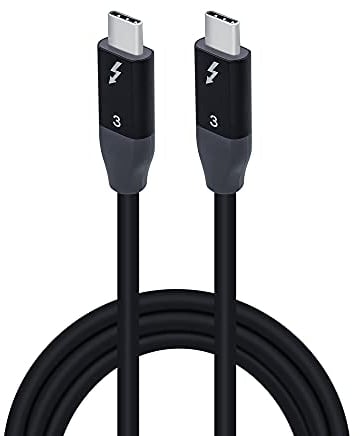 Mcbazel Usb-c Thunderbolt 3 Cable Fast Charging Cable 100W and 40Gbps Data Transfer Cable 5K/4K@60 Hz for Mobile Phones/Laptops/MacBook/Google Chromebook/Docking stations – 3ft