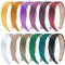 SIQUK 12 Stück Satin Haarreifen 3cm Satin Stirnbänder Breit Haarreif DIY Stirnbänder für Frauen und Mädchen, 12 Farben