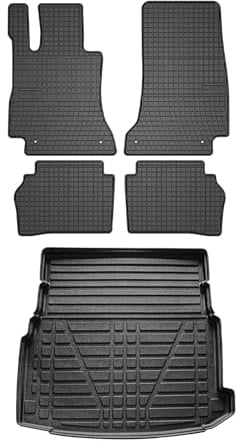Fußmatten & Kofferraumwanne Set für Mercedes E Klasse W213 Limo 2017-2025 Gummi