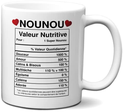 L'Esprit Des Anges Tasse Mug Cadeau Nounou -Meilleure Nounou Valeur- Original Personnalisé Geniale Anniversaire Fête Noël
