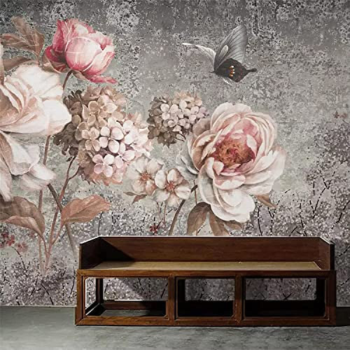 Modern Photo Wallpaper Pink Beautiful Flowers 3D Mural Wall Paper Living Room Tv Bedroom Boy Girl Children'S Room Self-Adhesive Giant Sticker 3D Wallpaper Home Decoration Wall A 140 (W) x 70 (H) cm