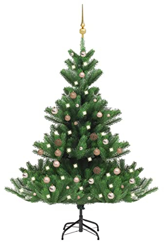 Camerina Künstlicher Weihnachtsbaum Nordmann Kugeln Grün 120 cm Fairytrees