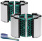 Leemone Lot de 2 filtres TP04 HP04 DP04 DP04 compatibles avec purificateur d'air TP04 HP04 DP04 TP05 DP05 Filtre HEPA en verre combiné 360° Filtre à charbon actif Noir