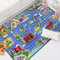 Capslpad Kinder Teppich Spielteppich für Kinder Stadt 100x160cm rutschfest Kinderteppich Spielmatte Maschinenwaschbar Kurzflor Pädagogischer Spielteppich für Kinderzimmer Spielzimmer Dekor, Blau