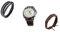 Mr. Gadget's Solutions Reloj de cuarzo analógico de lujo para hombre, 3 piezas, redondo, con 2 pulseras de piel, reloj de pulsera perfecto para niños, caja de regalo, marrón