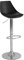 LOLAhome Taburete Alto de Cocina Giratorio en 360°, Silla de Bar Regulable en Altura de 83 a 104 cm, con Respaldo, Material Polipiel, Estructura Metal y Reposapiés, Negro