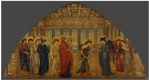 PTLYE Berühmt Painting Leinwandbild Wandbild Kunstdruck Amor Und Psyche Von Edward Burne Jones Bild Druck Auf Leinwand für Flurdekoration 60x90cm