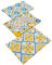 Maisonette Ceramic-Design Küchentücher (40x60 cm, 3er-Pack) - 100% Baumwolle Spüllappen & Geschirrtücher - Digital Bedruckte & Farbenfrohe Handtücher