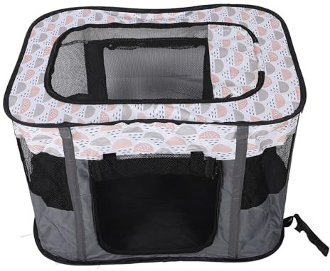 Tierlaufstall Faltbar für Kleintiere Hunde, Tragbare Hundehütte Haustierzaun Rechteckig Hundebox Transportbox, für Katze Kaninchen Haustier Camping Reisen Indoor Outdoor