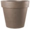 Kreher Pot de fleurs XXL avec roulettes, diamètre 79 et 58 cm, anthracite et blanc. Pot de fleurs robuste, grand pot pour fleurs, arbres, extérieur et intérieur (marron, taille XXL, diamètre 79 cm)