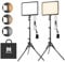 NiceVeedi 22W Photography Lighting, 185cm 2-Pack LED Video Panel Light Kit, 2900-7000K Dimmable Studio Light with Tripod, Streaming Light for Youtube Video Record/TikTok Live Stream/Camera Portrait
