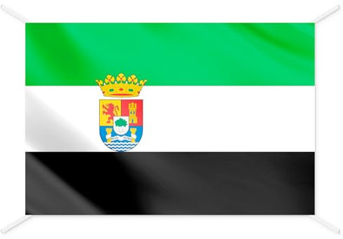 Bandera Extremadura - Banderas del Mundo para Interior y Exterior - Banderas de Comunidades, Países - 144x93 cm