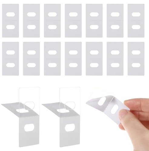 60PCS (30 Sets) Vertical Blinds Replacement Slats, Self-Adhesive Vertical Blinds Repair Tabs Slats Blind Fixer Tabs Easy-to-Use Tab for Replacement Slat & Parts(Clear)