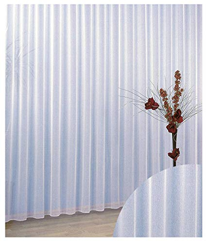 heimtexland Gardinen Vorhang Store Webstore halbtransparent mit Kräuselband und Bleibandabschluss HxB 150x300 cm Typ96
