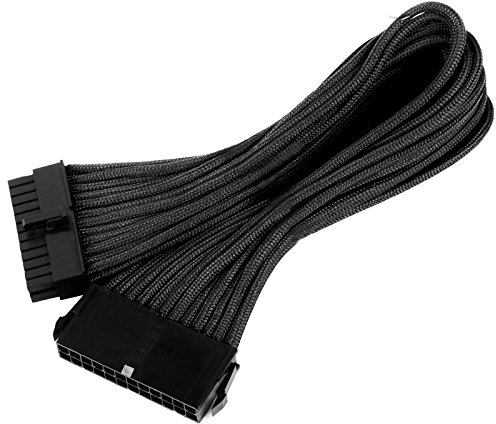 SilverStone SST-PP07-MBB - cavo di estensione sleevato Motherboard 24pin a 24pin, 30cm, nero